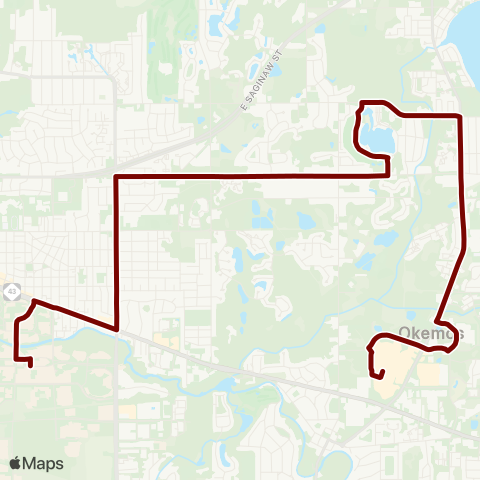 CATA MSU - Haslett - Okemos map