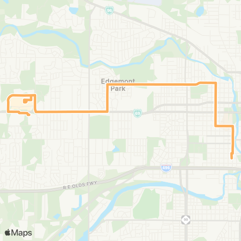 CATA Willow - Lansing Mall map