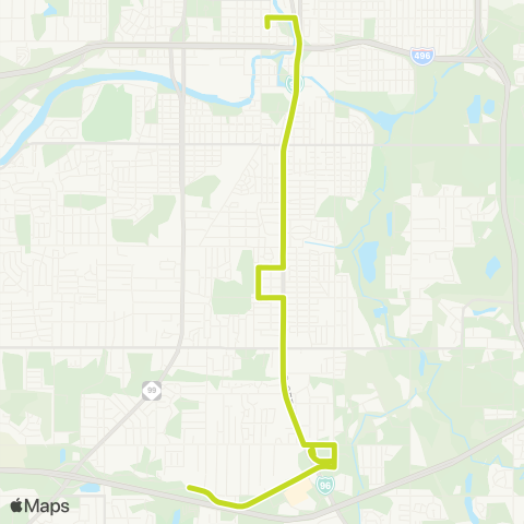 CATA South Cedar - Edgewood map