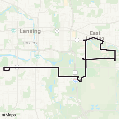 CATA Capital City Crosstown map