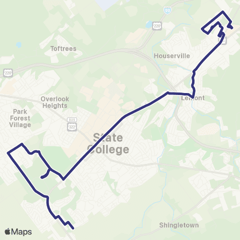 CATA College Avenue map