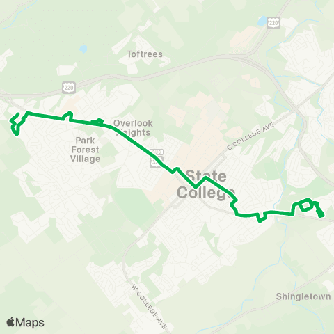 CATA Atherton Street map