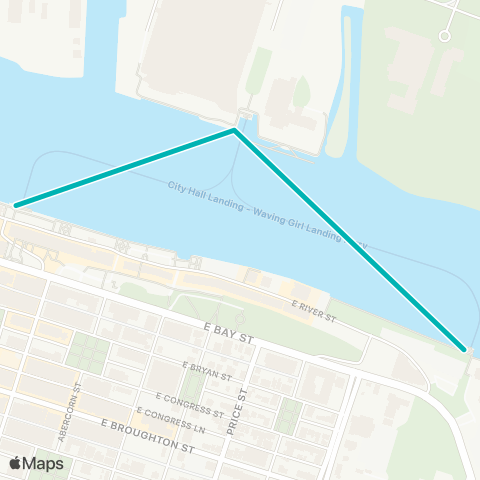 CAT Savannah Belles Ferry map