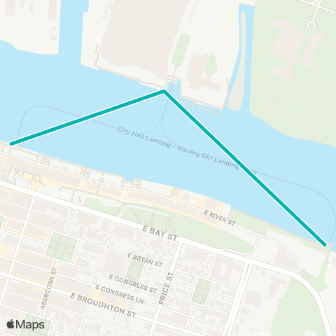 CAT Savannah Belles Ferry map