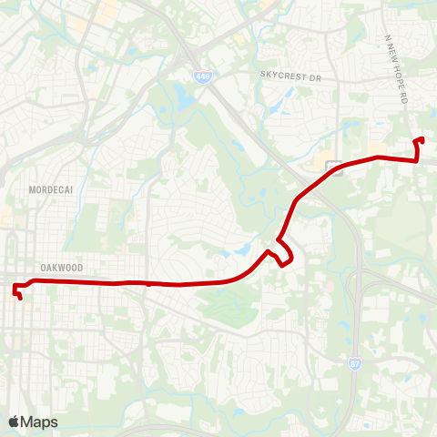 GORaleigh Wakemed map