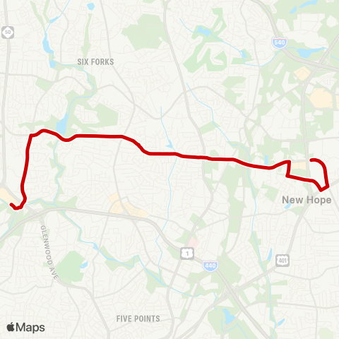 GORaleigh Millbrook Connector map