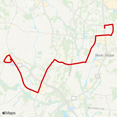 GORaleigh North Crosstown Connector map