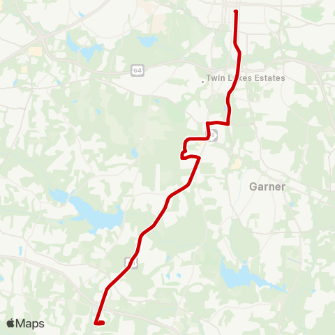 GORaleigh Wake Tech Express map