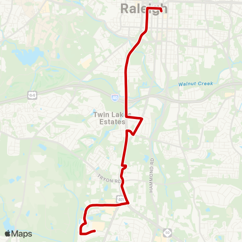 GORaleigh South Saunders map