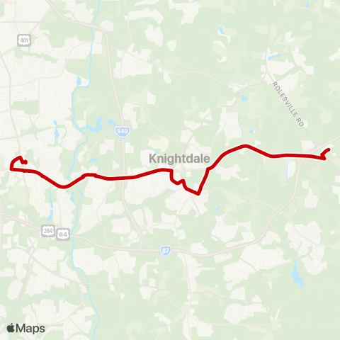 GORaleigh Knightdale map