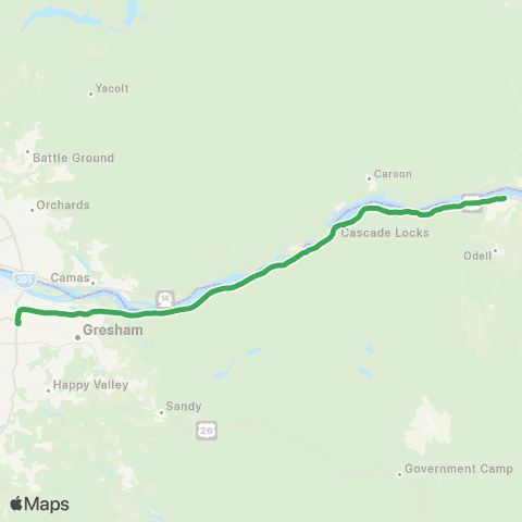 CAT Columbia Gorge Express map