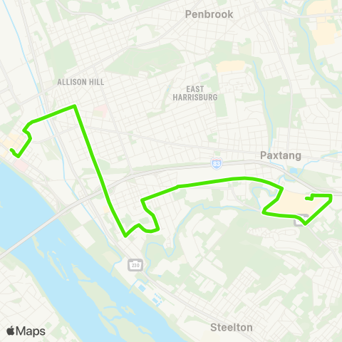 rabbittransit - Capital Region Sixth Street / Thirteenth Street map