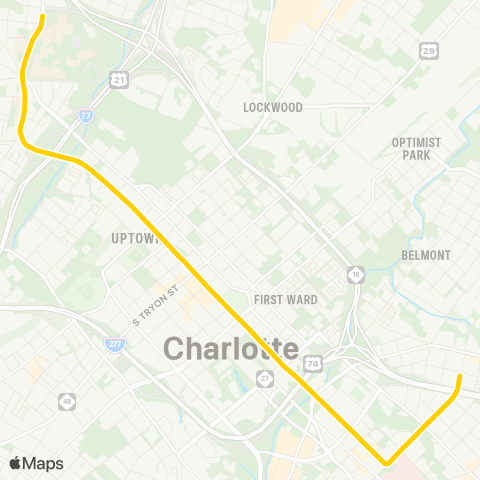 CATS CityLYNX Gold Line map