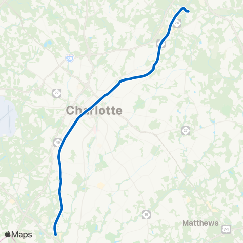 CATS LYNX Blue Line map