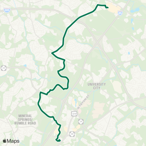 CATS University Research Park map