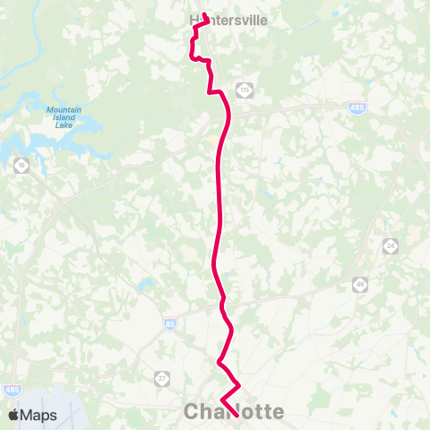 CATS Huntersville Express map
