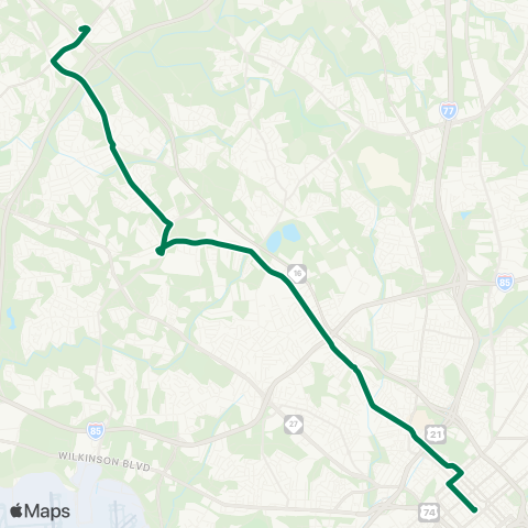 CATS Mt. Holly Road map