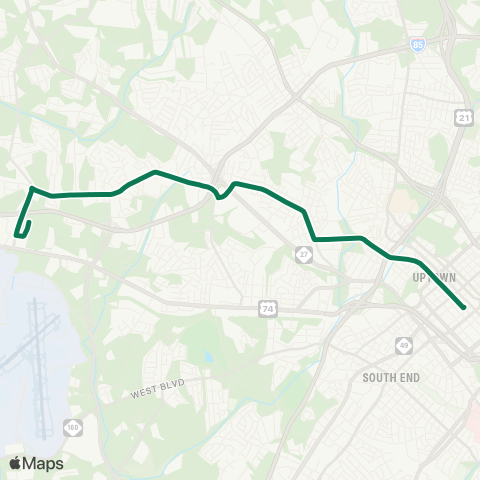 CATS Tuckaseegee Road map