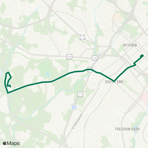 CATS West Boulevard map