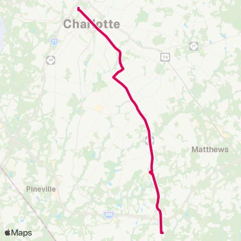 CATS Arboretum Express map