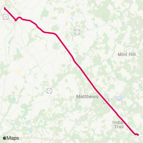 CATS Union County Express map