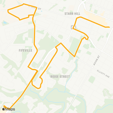 CAT Ridge St / Prospect Ave map