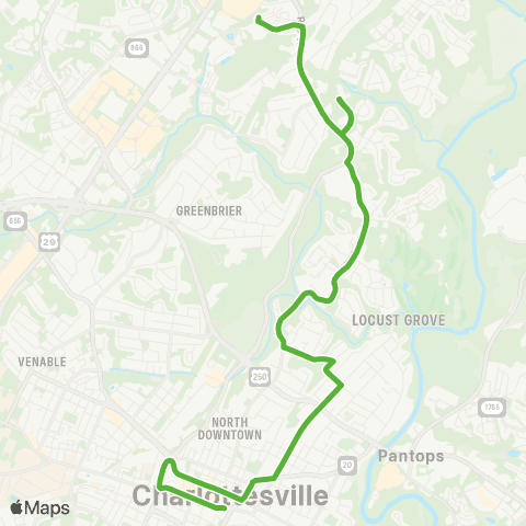 CAT Locust Ave / Rio Rd map