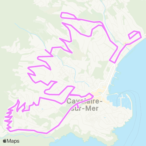 Navette Cavalaire Cavalaire Hiver map
