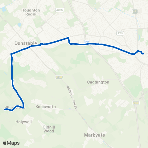 Centrebus Luton Sta Interchange - Whipsnade Zoo map