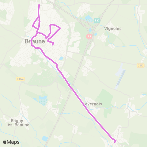 Côte&Bus Ste-Marie-La-Blanche - Beaune map