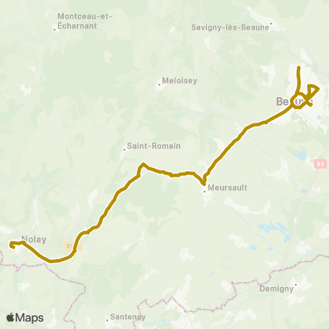 Côte&Bus Beaune - Nolay / Chagny map