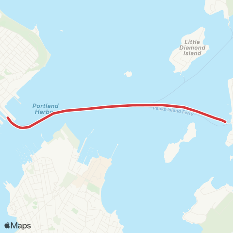 Casco Bay Lines Peaks Island map