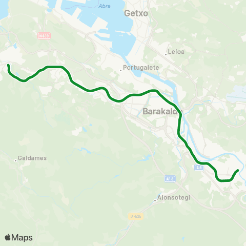 Cercanías Abando - Muskiz map