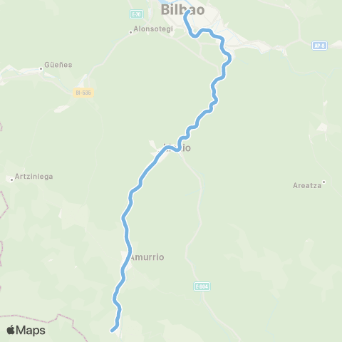 Cercanías Abando - Orduña map