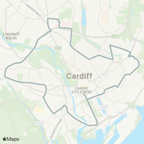 Cardiff Bus  map