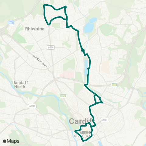 Cardiff Bus  map