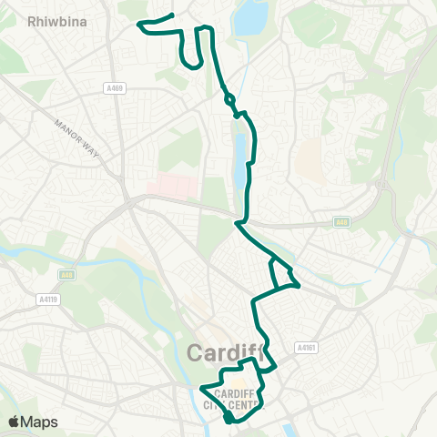 Cardiff Bus  map