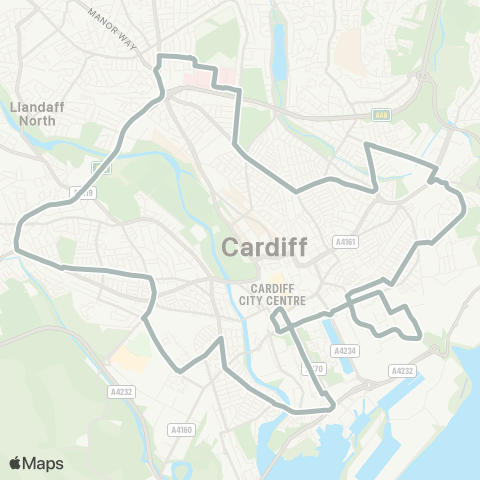 Cardiff Bus  map