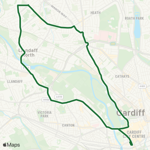 Cardiff Bus  map