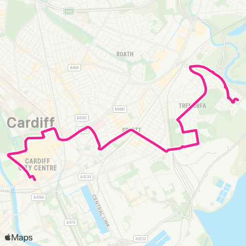 Cardiff Bus  map