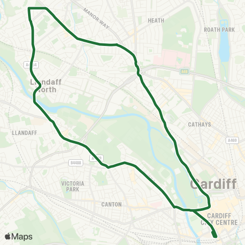 Cardiff Bus  map