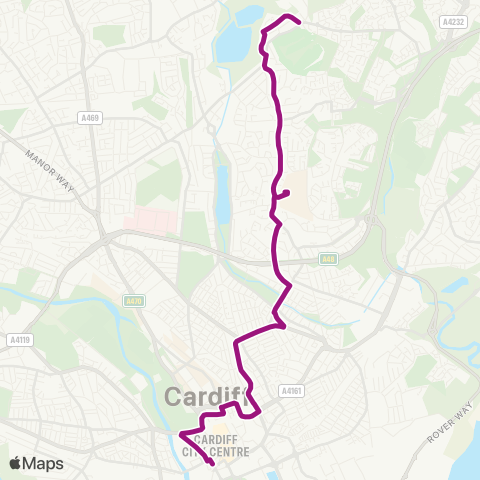 Cardiff Bus  map