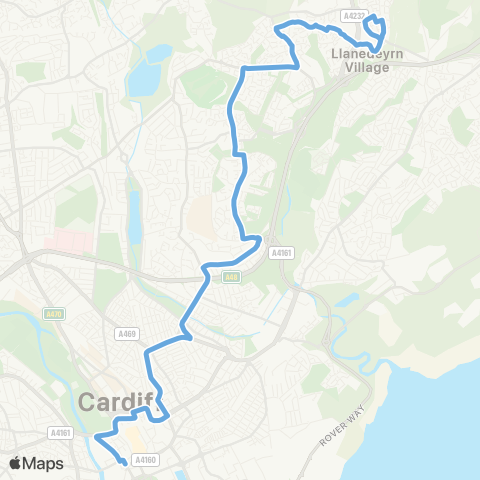 Cardiff Bus  map