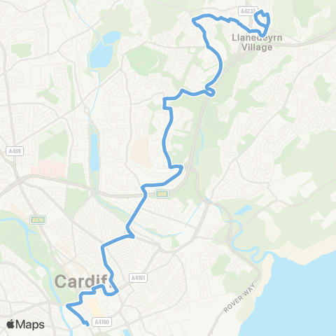 Cardiff Bus  map