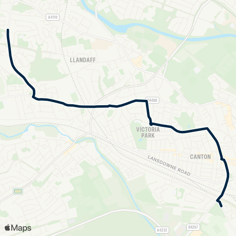 Cardiff Bus  map