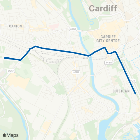 Cardiff Bus  map