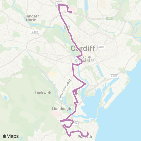 Cardiff Bus  map