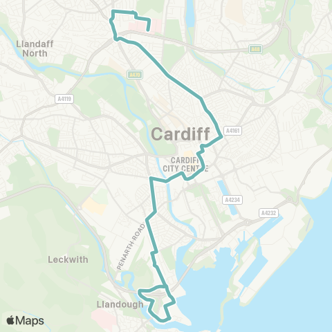 Cardiff Bus  map