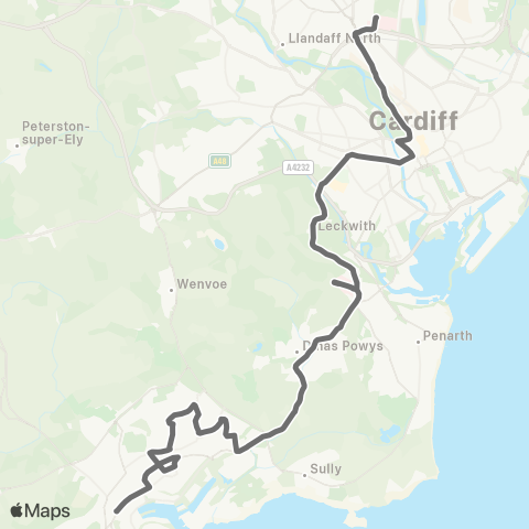 Cardiff Bus  map