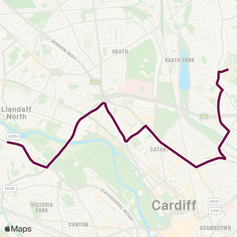 Cardiff Bus  map